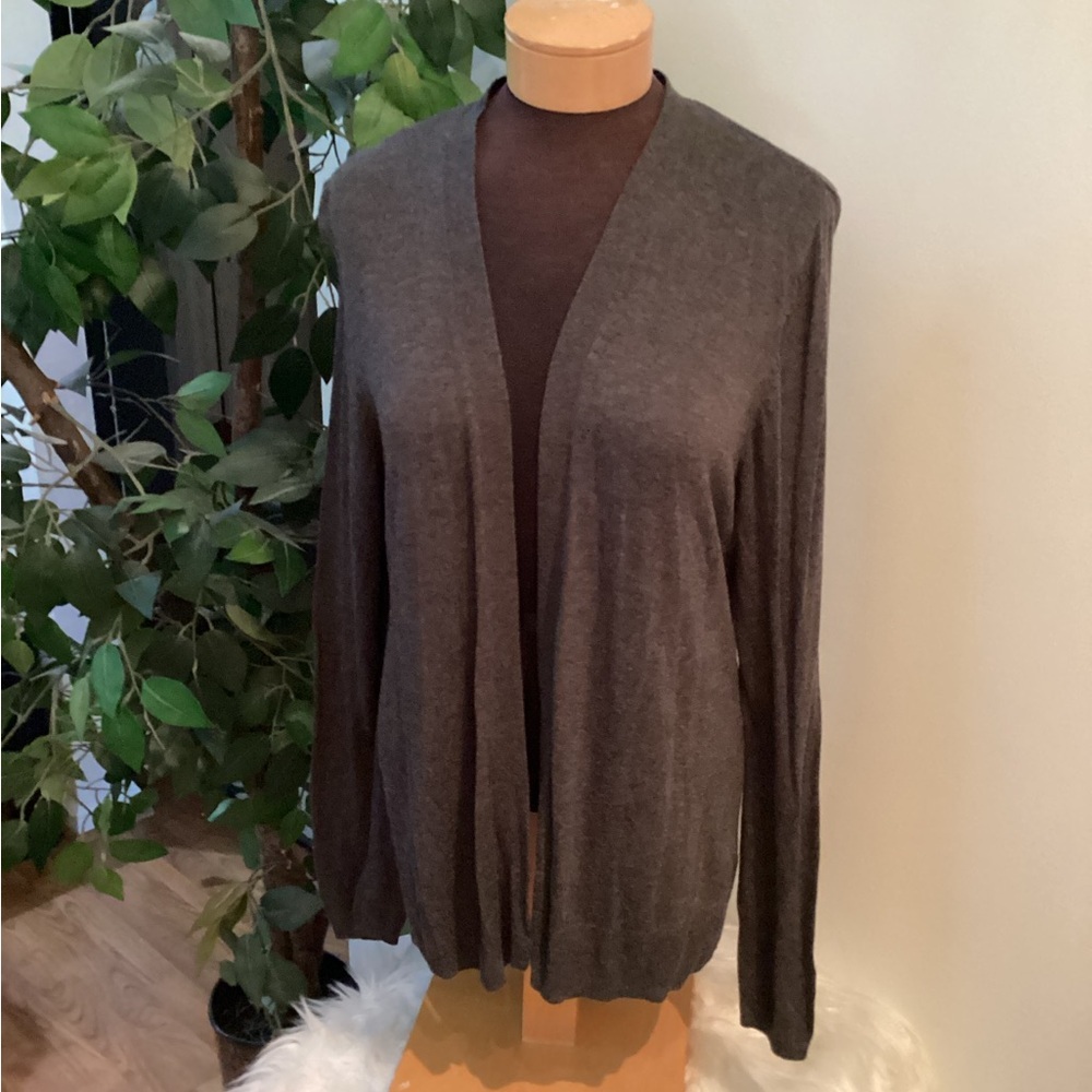 Old Navy dark gray lightweight cardigan open front Woman’s size Large - Picture 6 of 11